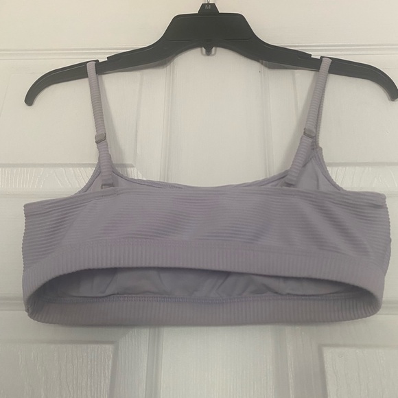 Lilac Ribbed Bikini Top w/ Padding - Picture 2 of 3